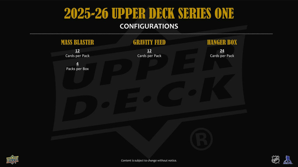 2025-26 Upper Deck Series 1 Hockey 4-Pack Blaster Box
