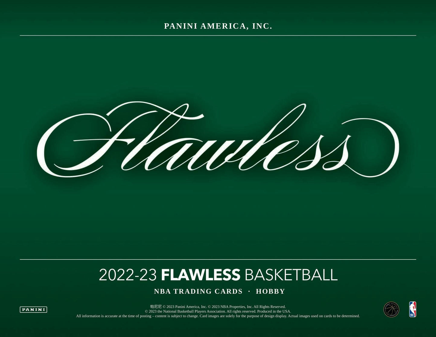 2022-23 Panini Flawless Basketball, Hobby Box