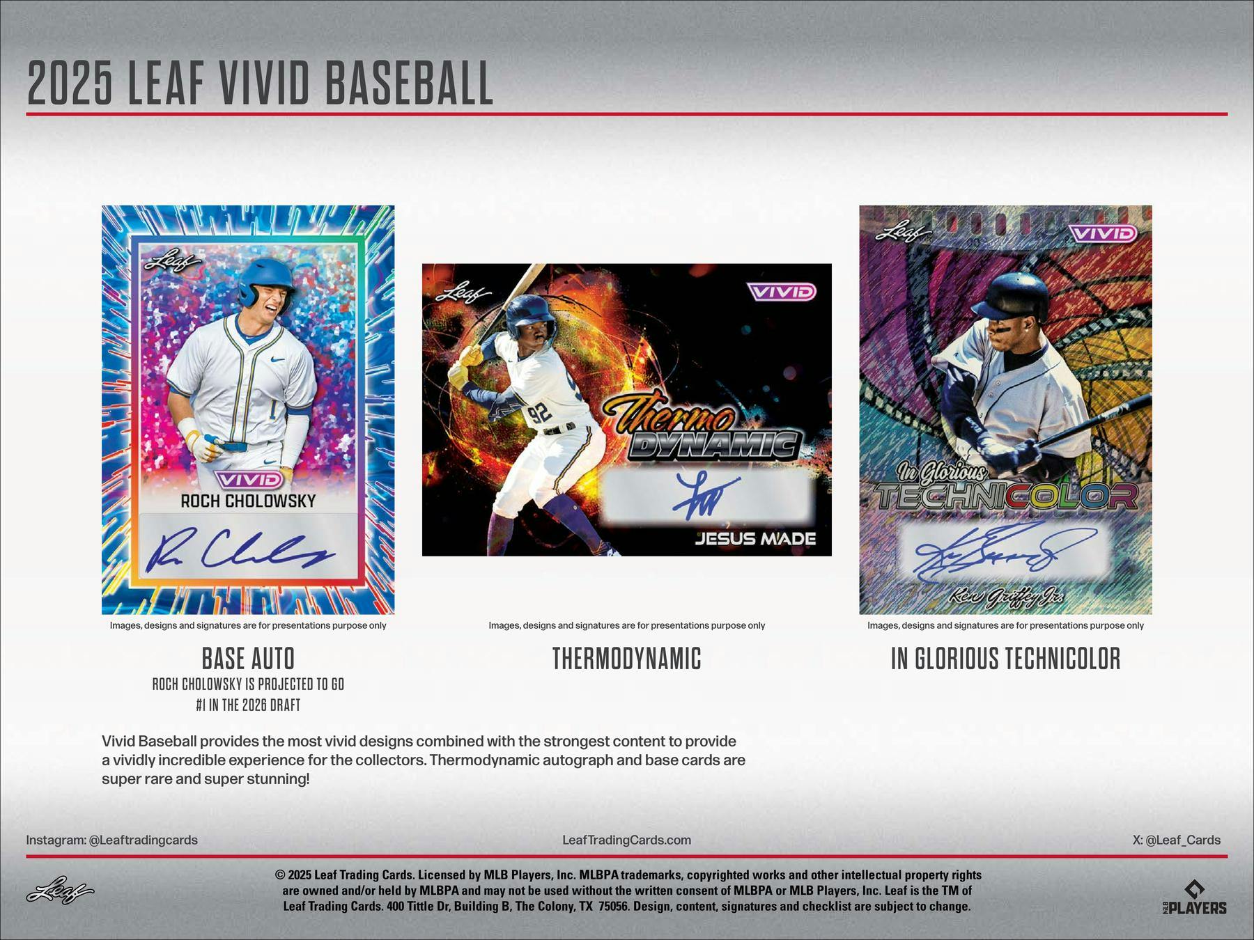 2025 Leaf Vivid Baseball Hobby Jumbo Box