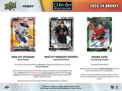 2023-24 Upper Deck O-Pee-Chee Platinum Hockey Hobby Pack
