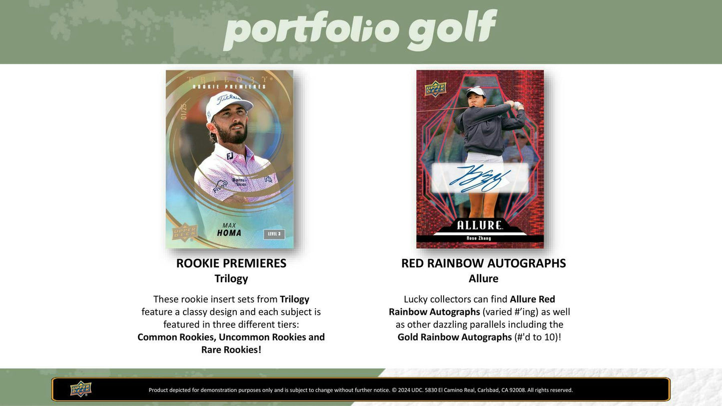 2024 Upper Deck Portfolio Golf, Hobby Box