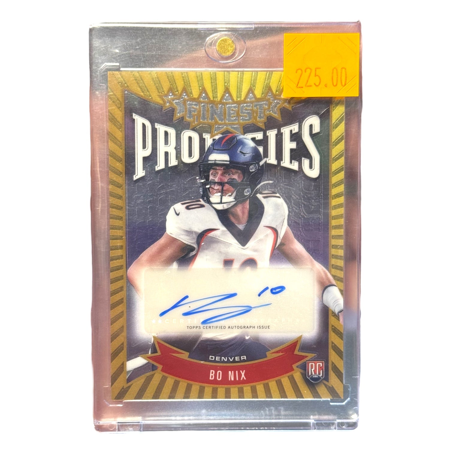2024 Topps Finest Prodigies Bo Nix Autograph RC Case Hit SSP