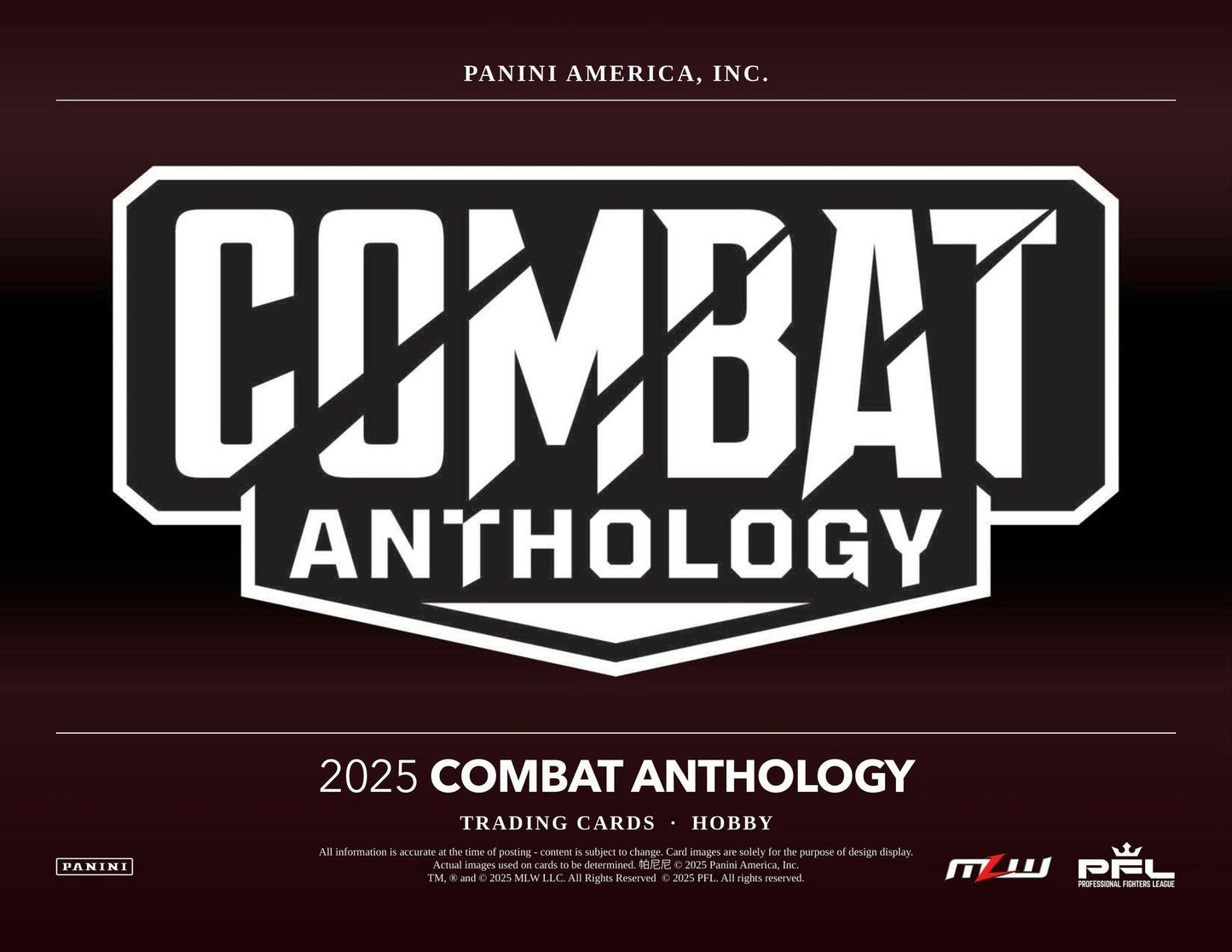 2025 Panini Combat Anthology Hobby Box (11/5)