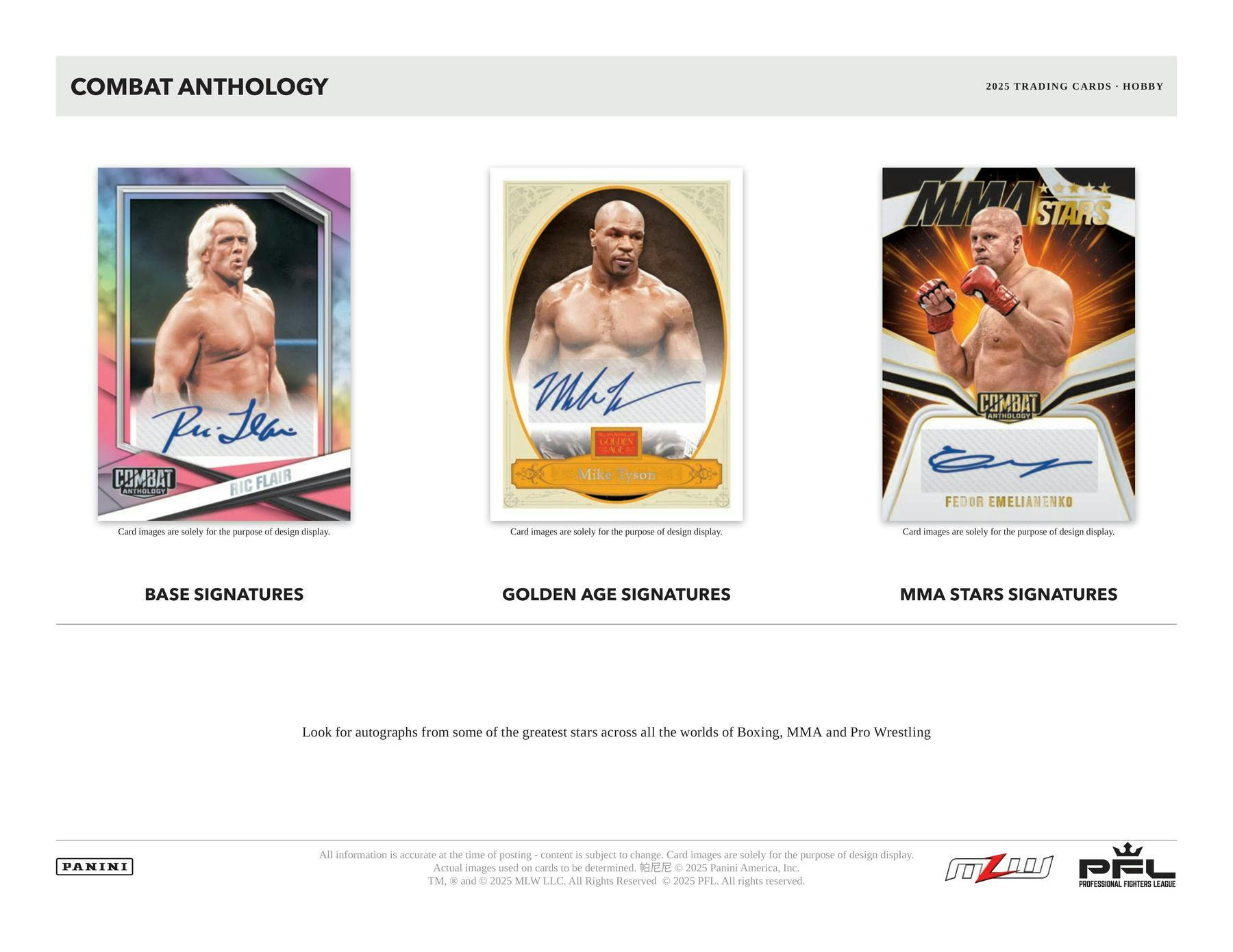 2025 Panini Combat Anthology Hobby Box (11/5)