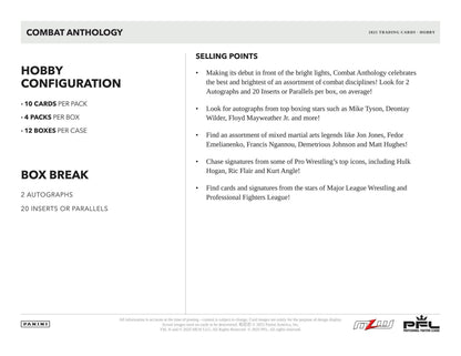 2025 Panini Combat Anthology Hobby Box (11/5)