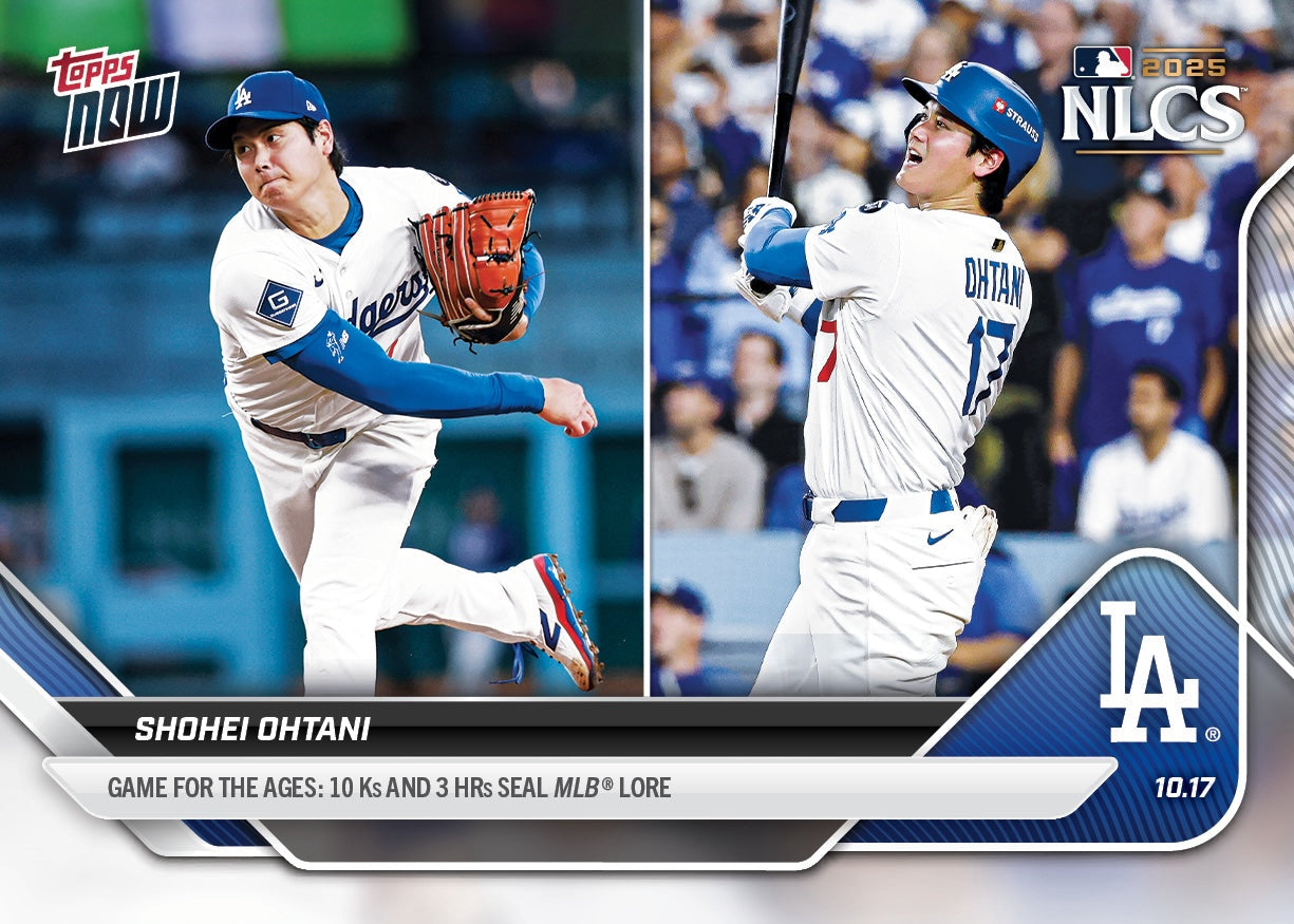 2025 Topps Now MLB Shohei Ohtani NLCS Game For The Ages (10.17.25) #884 10 Ks AND 3 HRs SEAL MLB LORE