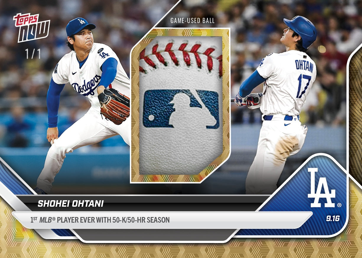2025 Topps Now MLB Shohei Ohtani 1st MLB Player Ever With 50-K/50-HR SEASON (9.16.25) #721