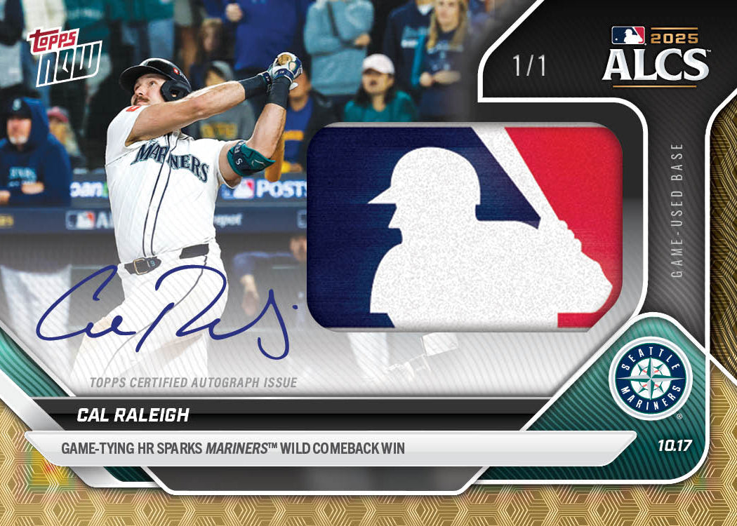 2025 Topps Now MLB Cal Raleigh (10.17.25) #881 Game-Tying HR Sparks Mariners Wild Comeback /7683