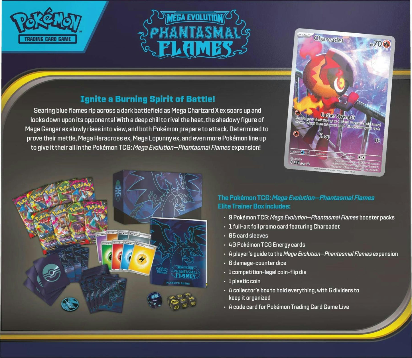 Pokemon Mega Evolution: Phantasmal Flames Elite Trainer Box (Presell 11/14)