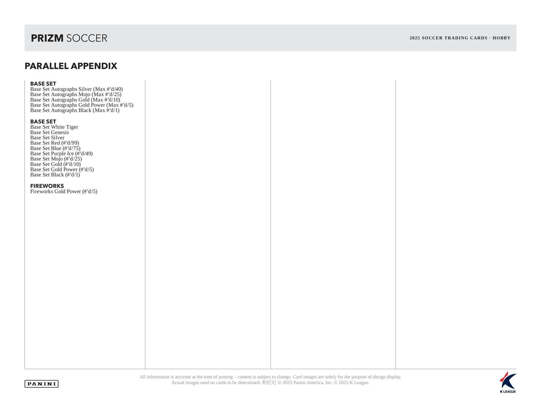 2025 Panini Prizm K League Soccer Hobby Box