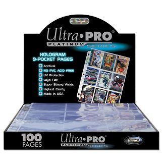 Ultra Pro Platinum Series Hologram 9-Pocket Pages (100 Pages)