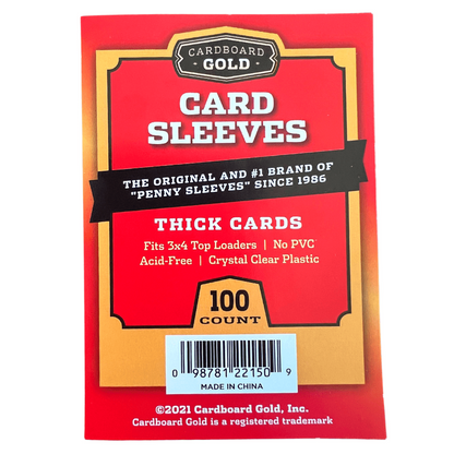 CBG Premium Thick Trading Card Soft Sleeves, 100ct Pack