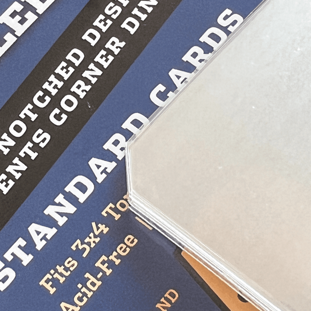 CBG Premium Easy Glide Notched Trading Card Soft Sleeves (Fits Standard 3x4 Top Loaders), 100ct Pack