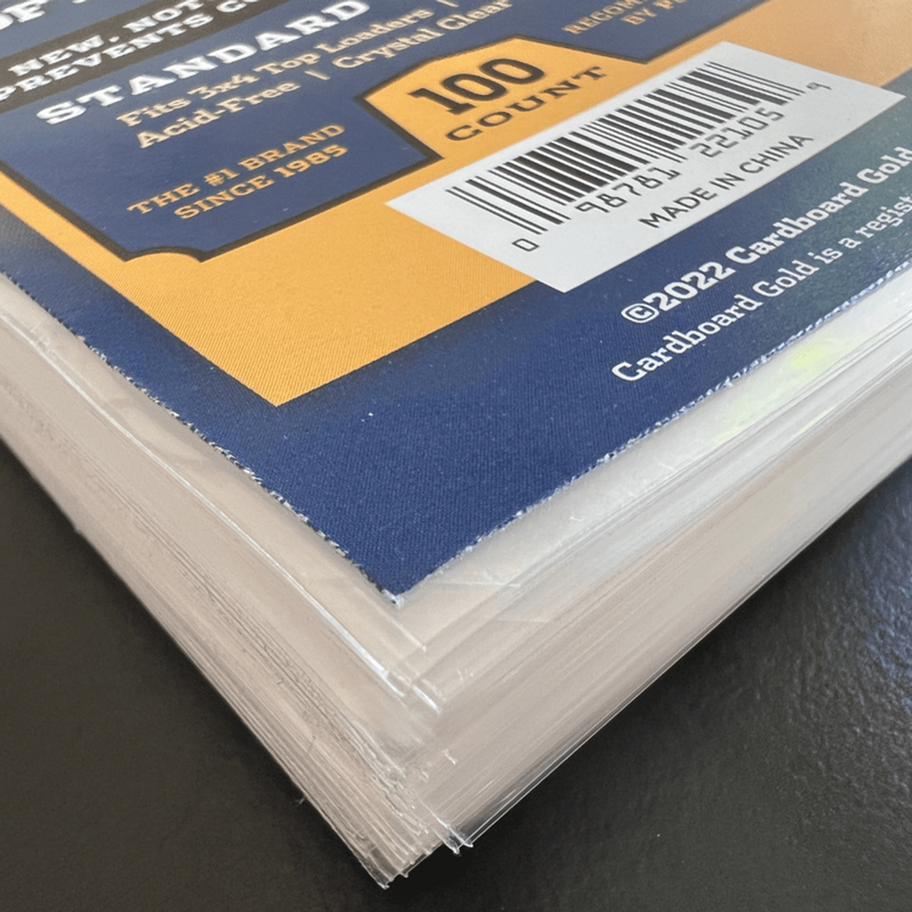 CBG Premium Easy Glide Notched Trading Card Soft Sleeves (Fits Standard 3x4 Top Loaders), 100ct Pack