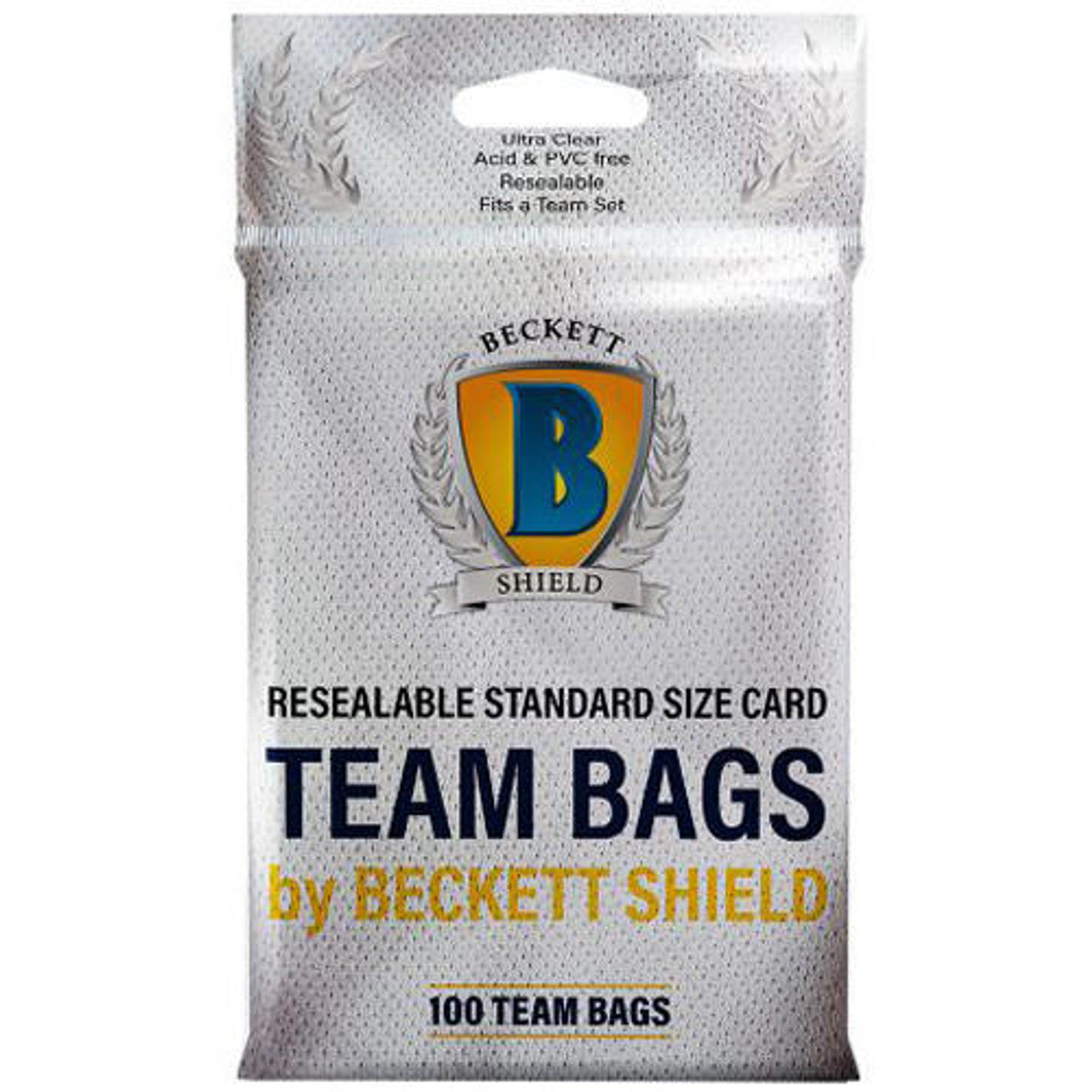 Beckett Shield Resealable Team Set Bags, 100ct Pack