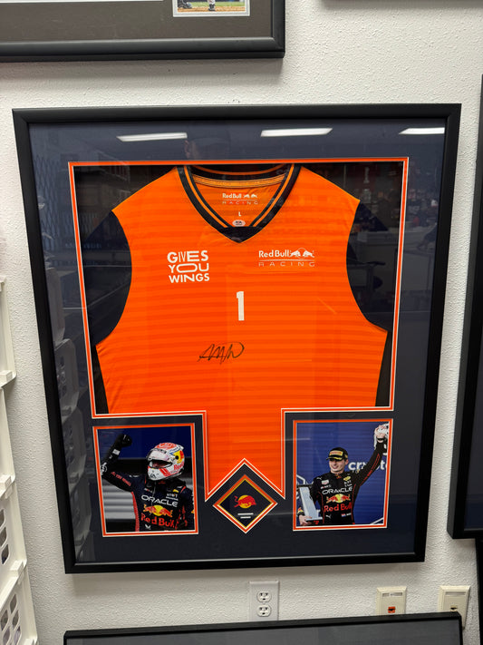 Max Verstappen (Red Bull Racing F1) framed autographed jersey w/ COA