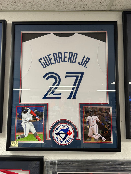 Vladimir Guerrero Jr. (Toronto Blue Jays #27) framed autographed jersey w/ COA