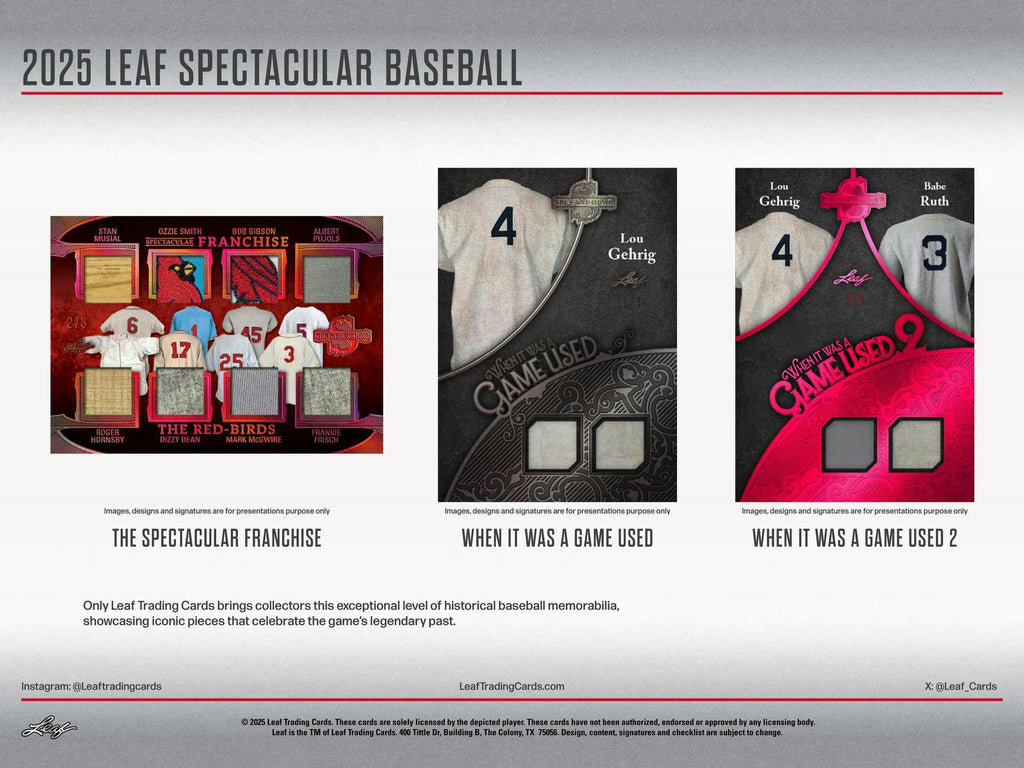 2025 Leaf Spectacular Baseball Hobby Box