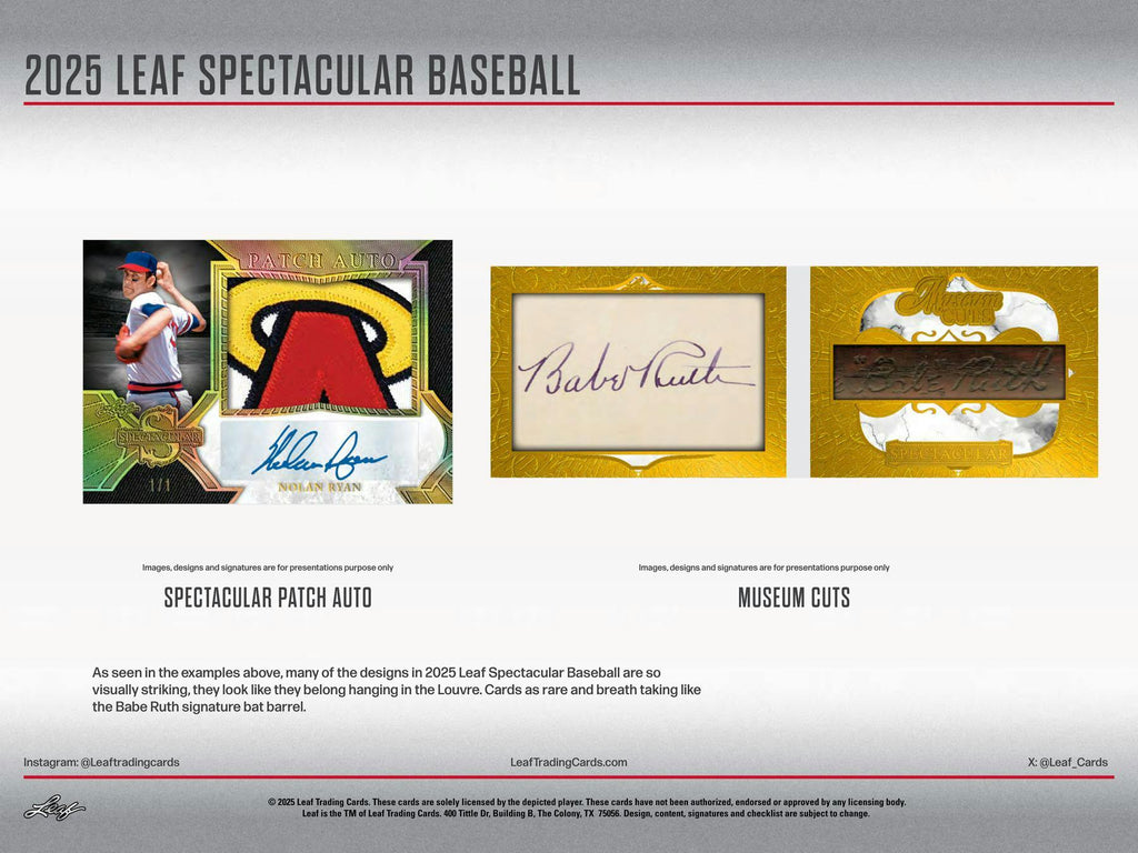 2025 Leaf Spectacular Baseball Hobby Box