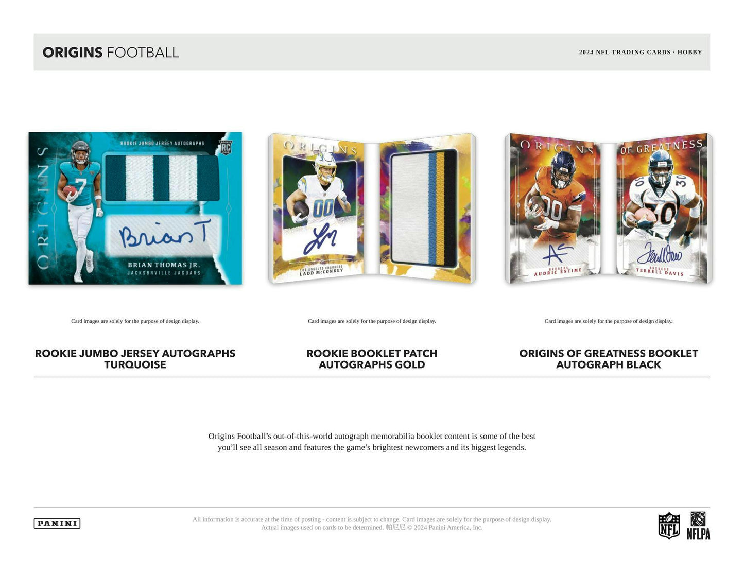 2024 Panini Origins Football, Hobby Box