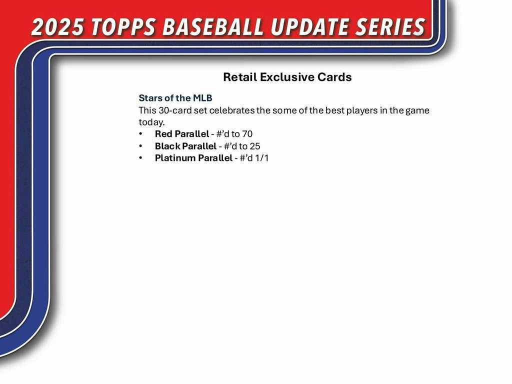 2025 Topps Update Series Baseball Blaster 40-Box Case (11/19)