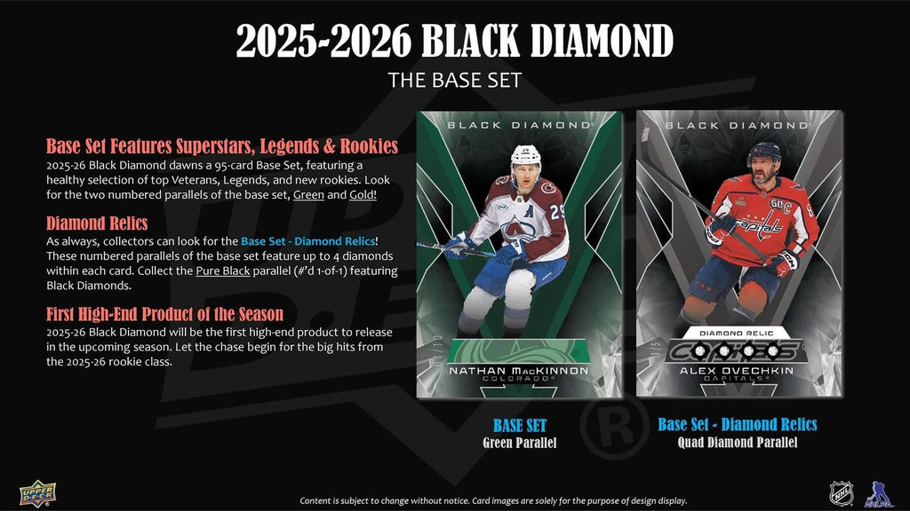 2025-26 Upper Deck Black Diamond Hockey Hobby 5-Box Case (11/19)