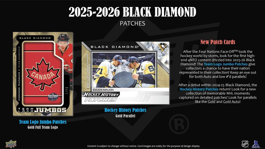 2025-26 Upper Deck Black Diamond Hockey Hobby 5-Box Case (11/19)