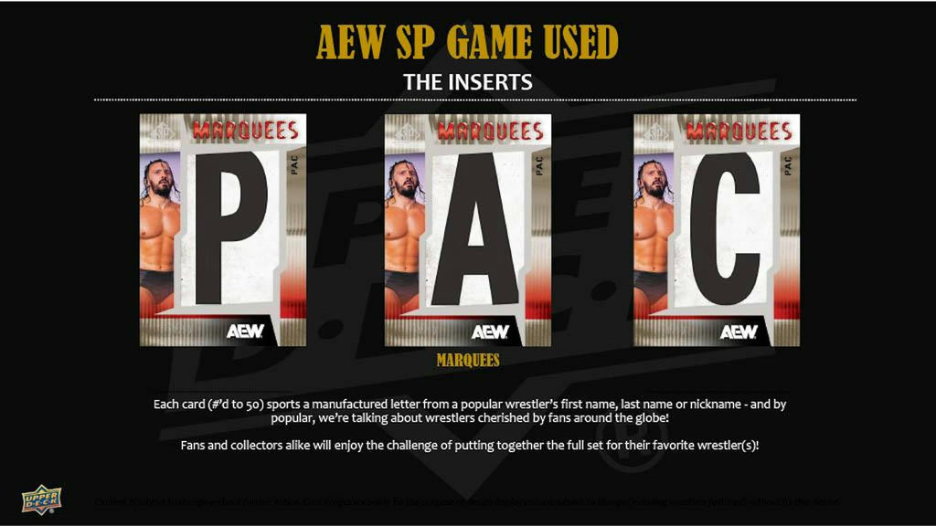 2025 Upper Deck AEW SP Game Used Wrestling Hobby Box