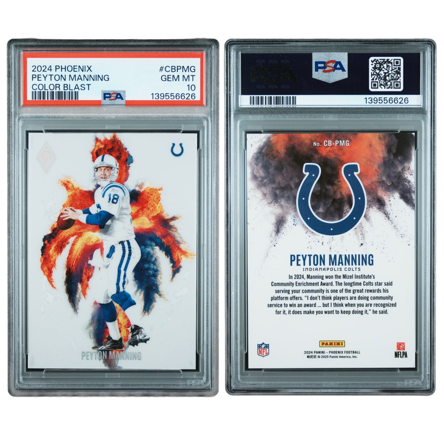 2024 PANINI PHOENIX COLOR BLAST #CBPMG PEYTON MANNING PSA 10