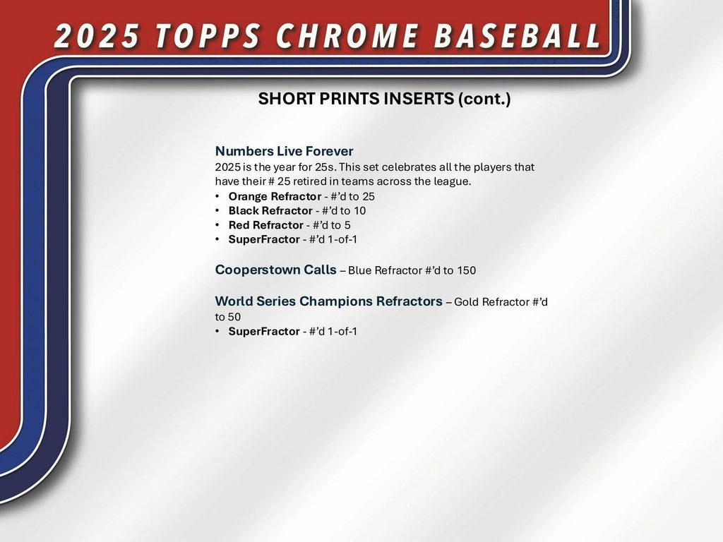 2025 Topps Chrome Baseball Value Blaster Box (7/23)