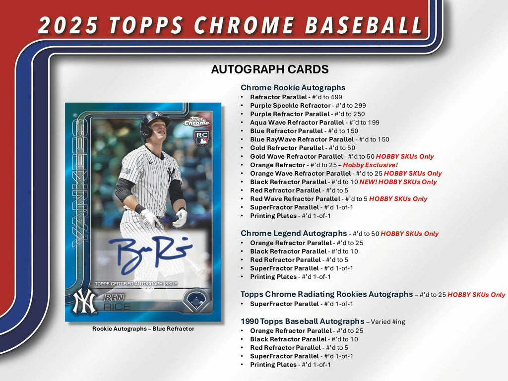 2025 Topps Chrome Baseball Value Blaster Box (7/23)