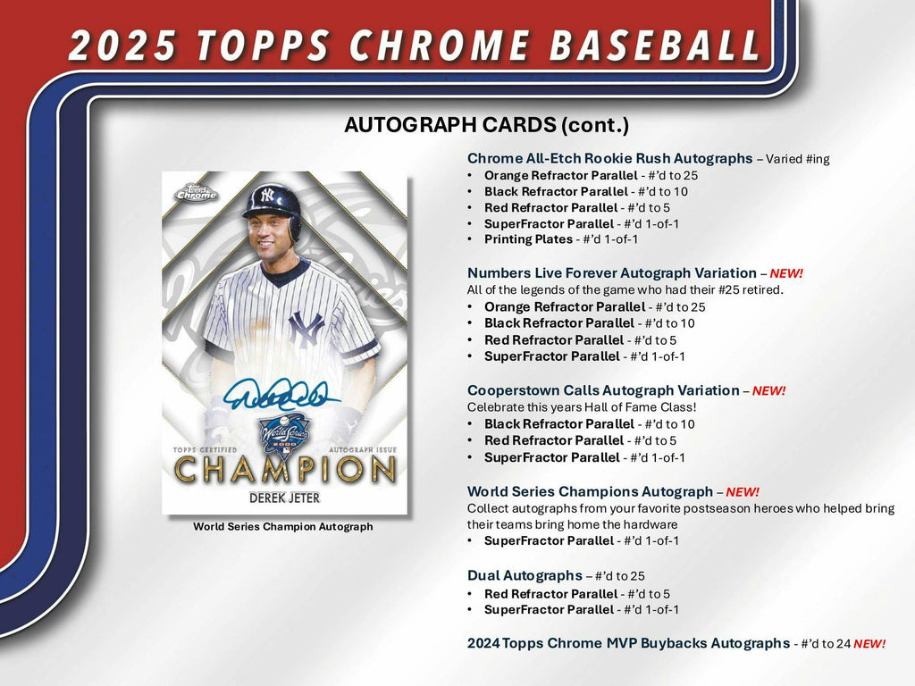 2025 Topps Chrome Baseball Value Blaster Box (7/23)