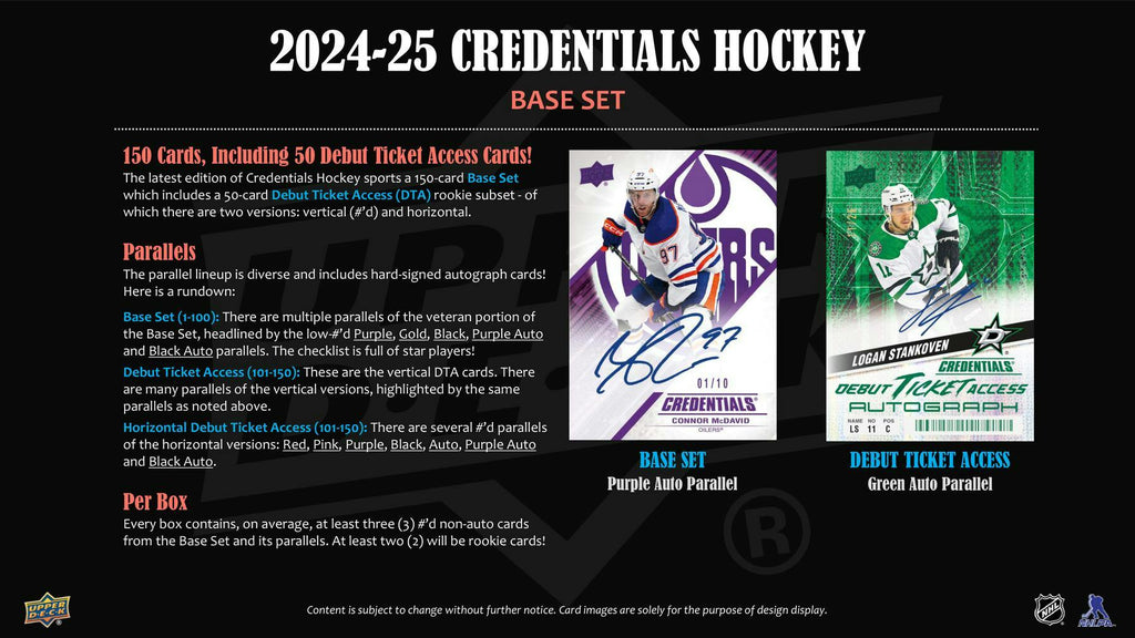 2024-25 Upper Deck Credentials Hockey Hobby Box