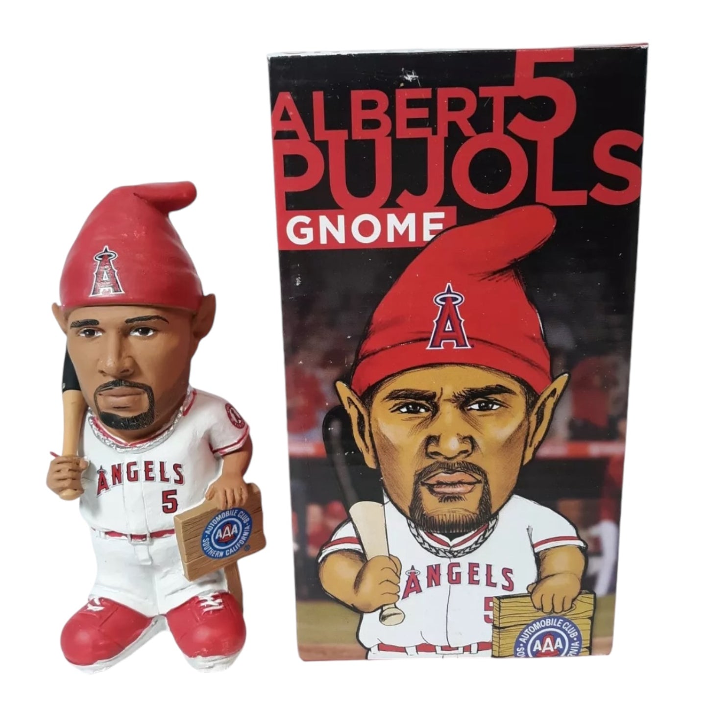 Albert Pujols Anaheim Angles MLB #5 AAA Insurance Gnome 6" Tall