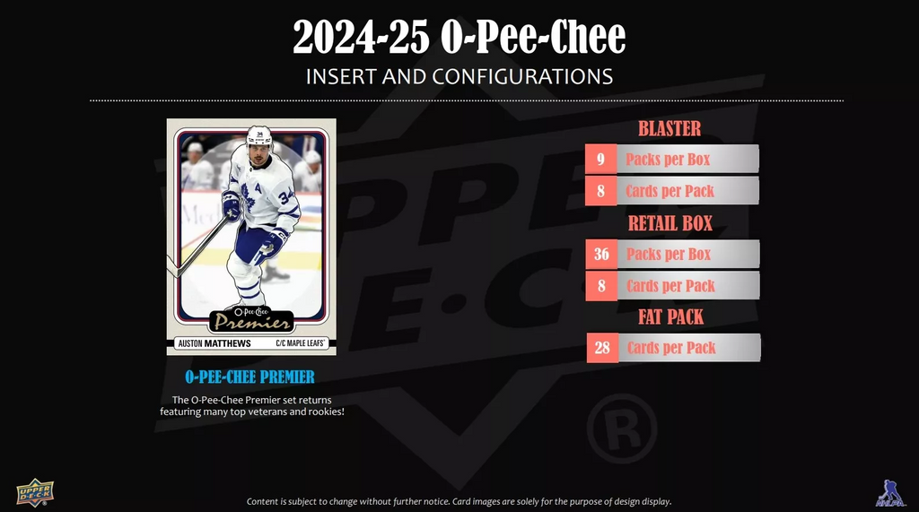 2024-25 Upper Deck O-Pee-Chee Hockey Fat Pack