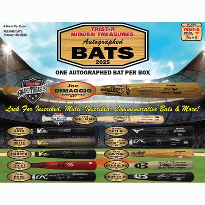 2025 TriStar Hidden Treasures Baseball Autographed Baseball Bats Hobby Box