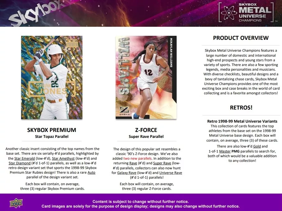 2023 Upper Deck Skybox Metal Universe Hobby Pack