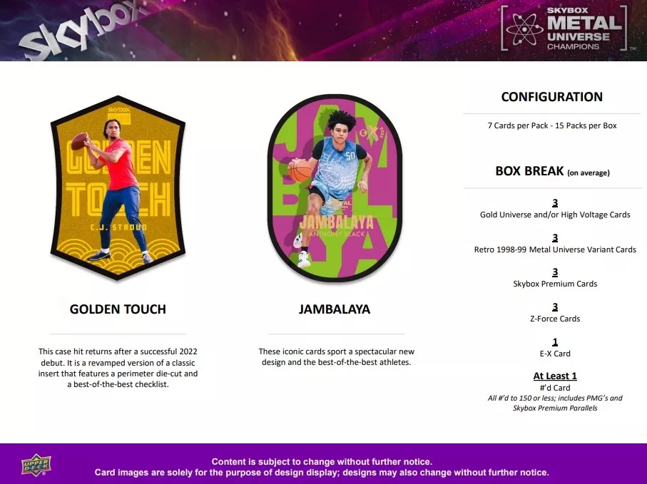 2023 Upper Deck Skybox Metal Universe Hobby Pack