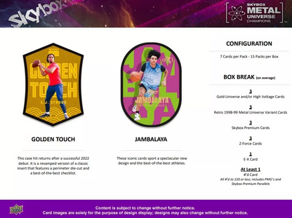 2023 Upper Deck Skybox Metal Universe Champions Hobby Box