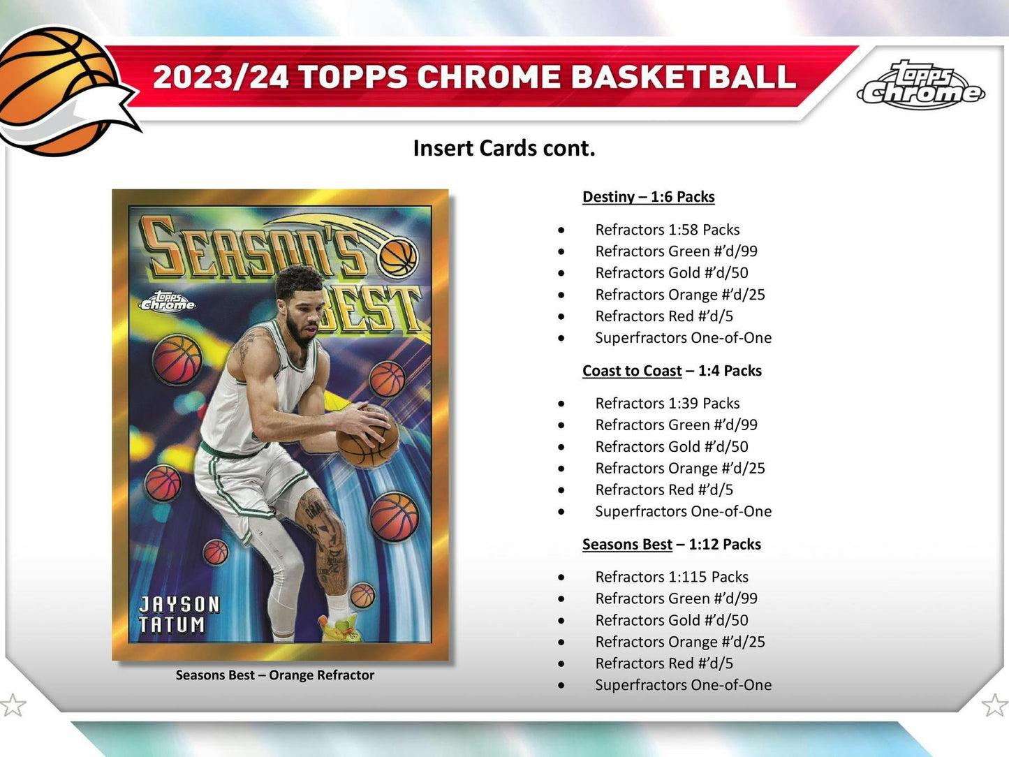 2023-24 Topps Chrome Basketball Hobby Box