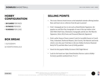 2024-25 Panini Donruss Basketball Hobby Box