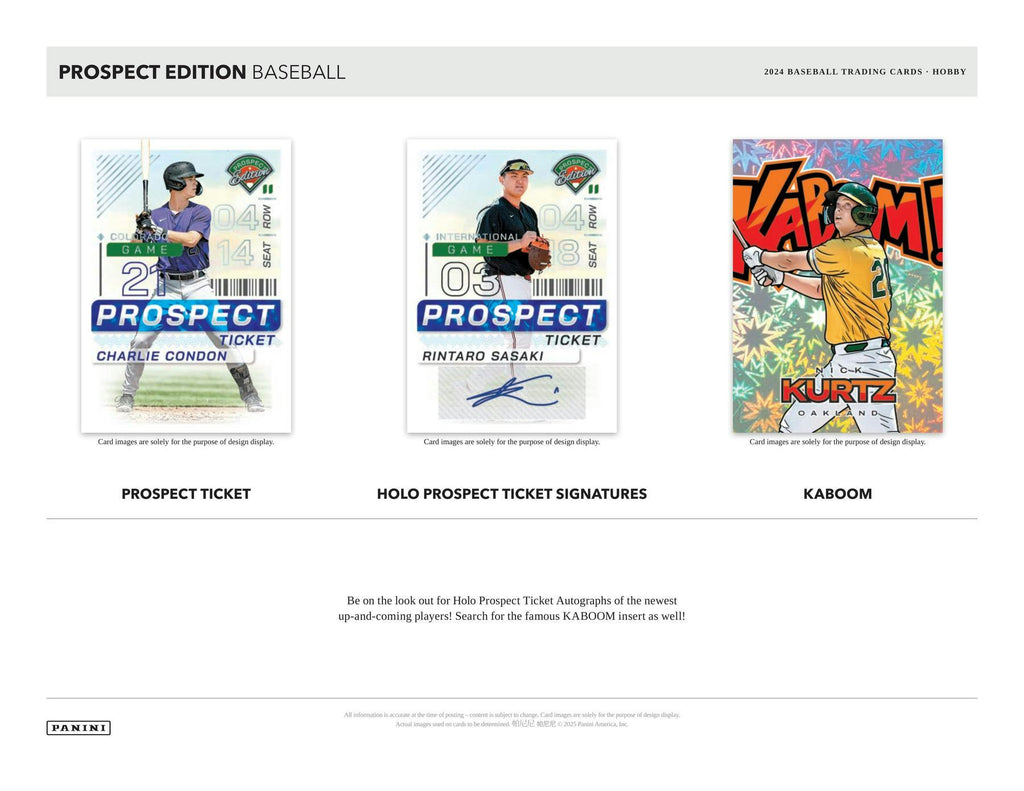 2024 Panini Prospect Edition Baseball Hobby Pack