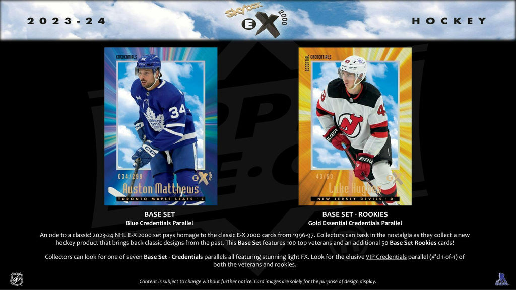 2023-24 Upper Deck Skybox E-X 2000 Hockey Hobby Pack
