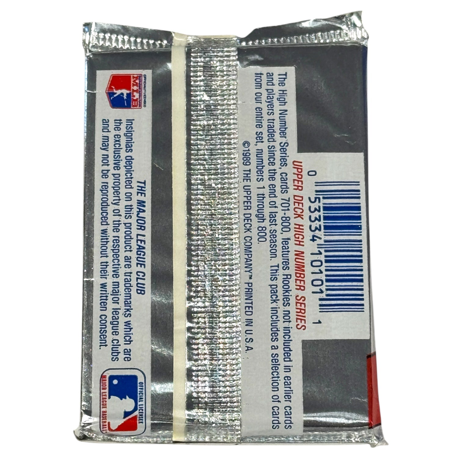 1989 Upper Deck High Series Baseball Hobby Pack