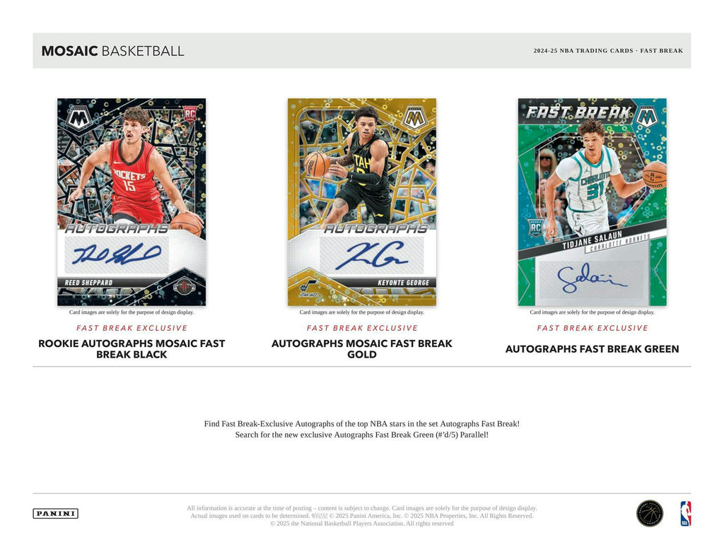 2024-25 Panini Mosaic Basketball Fast Break Box