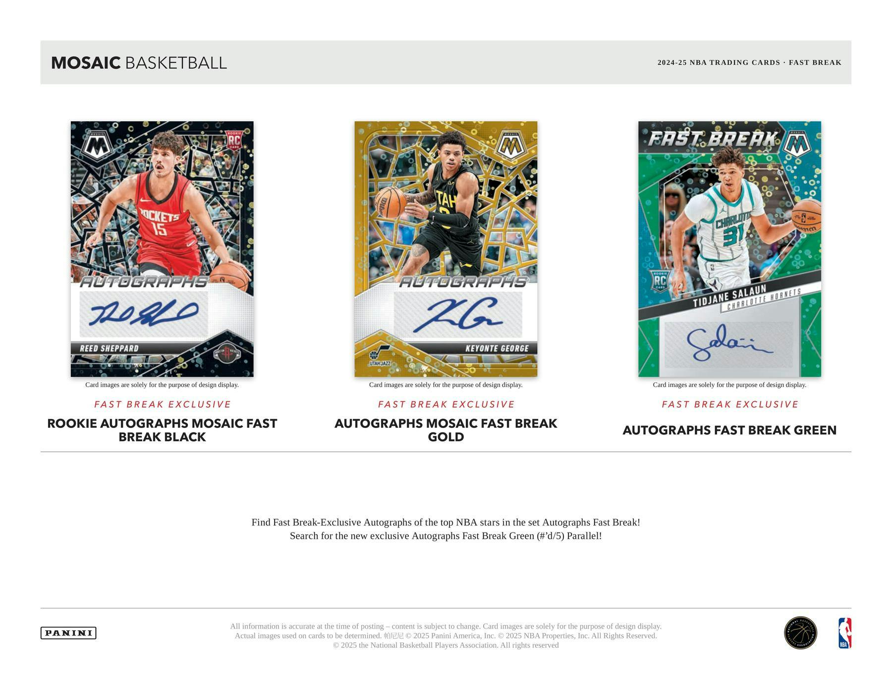 2024-25 Panini Mosaic Basketball Fast Break Box