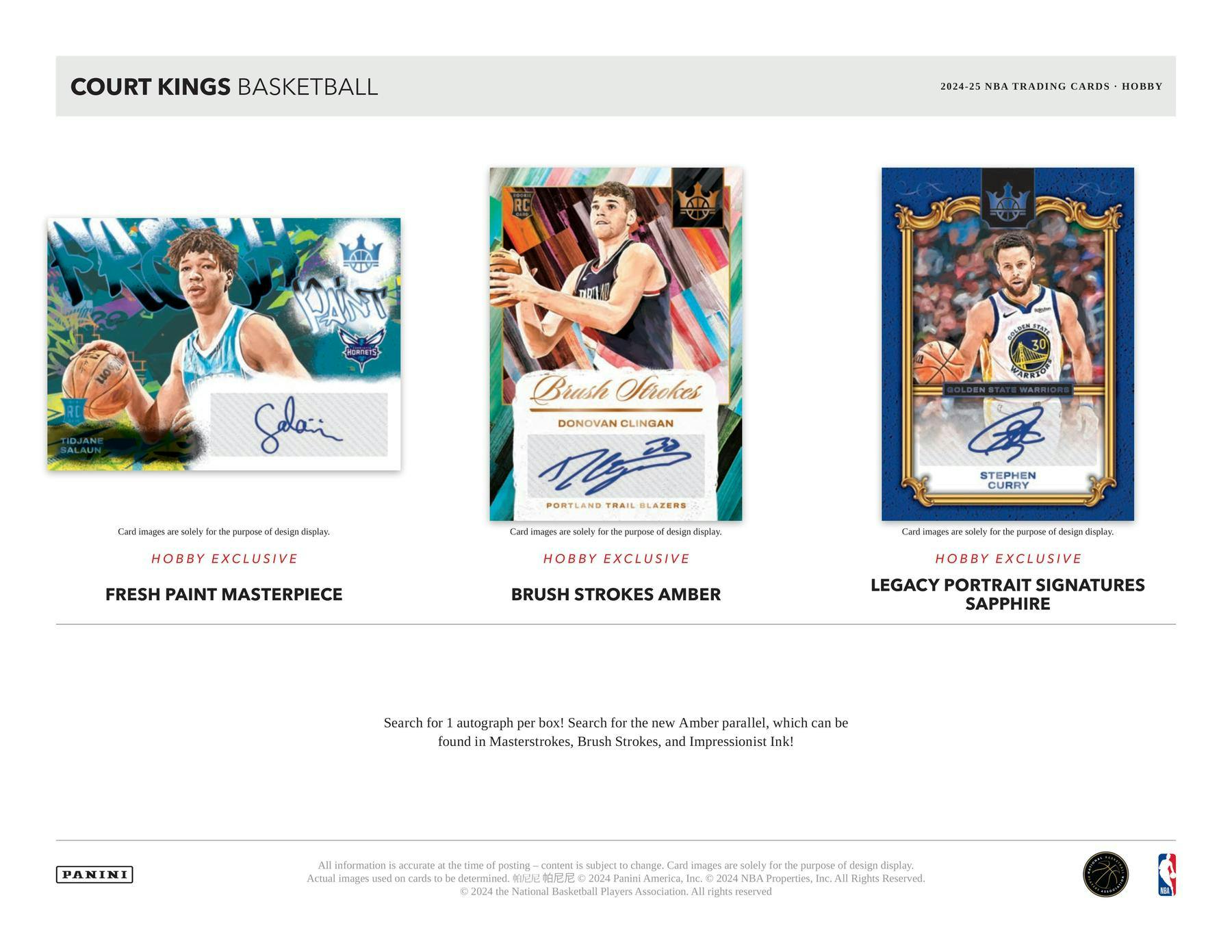 2024-25 Panini Court Kings Basketball Hobby Box