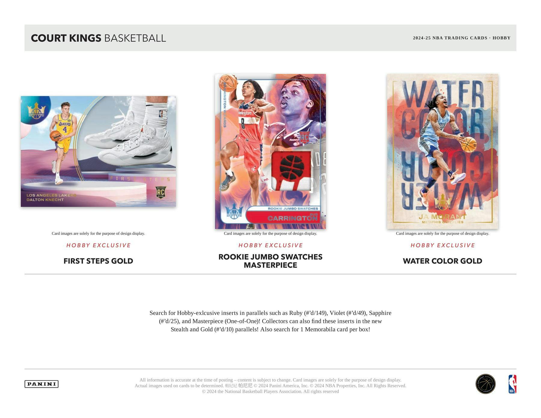 2024-25 Panini Court Kings Basketball Hobby Box