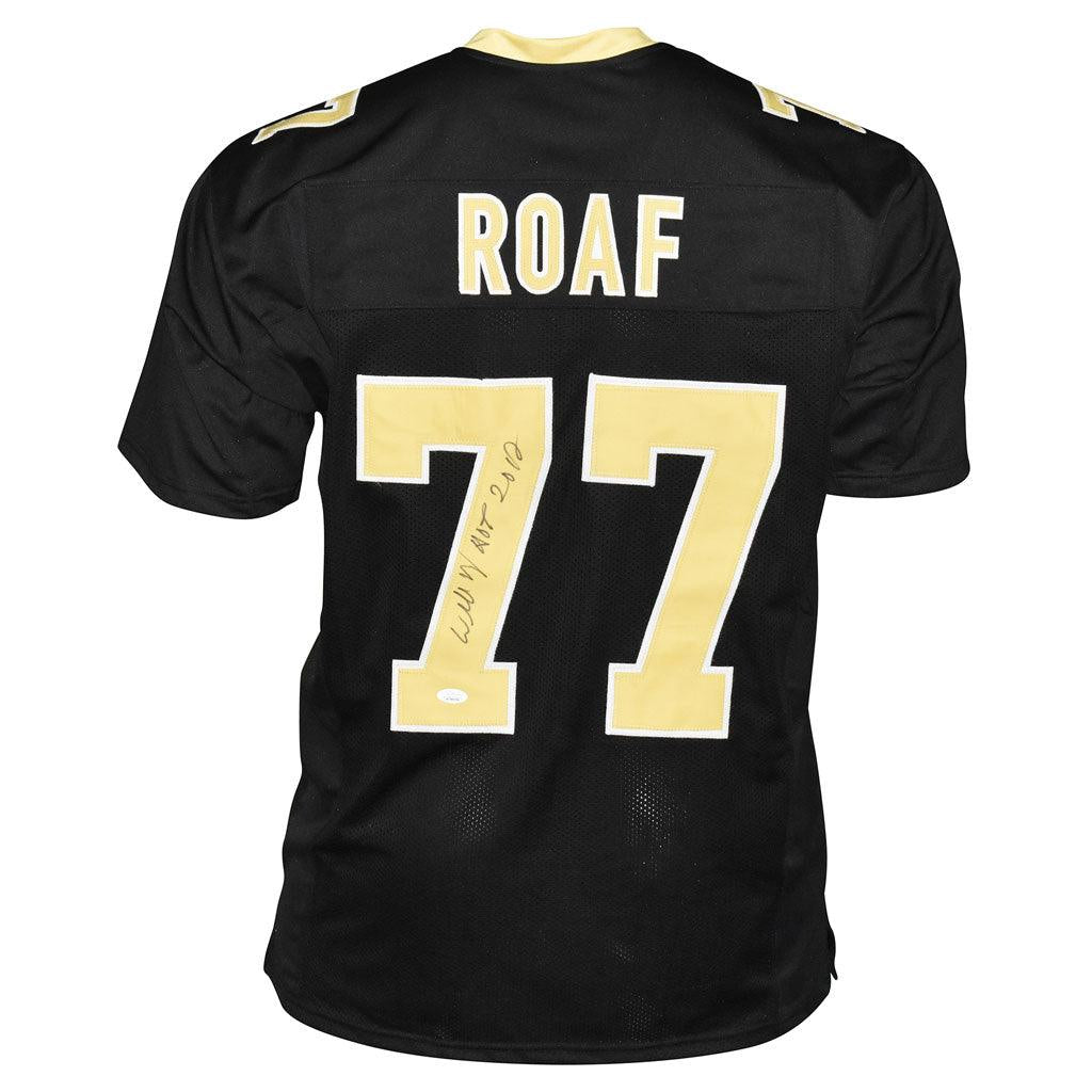 Willie Roaf (New Orleans Saints #77 HOF '96) autographed custom black jersey w/ JSA COA