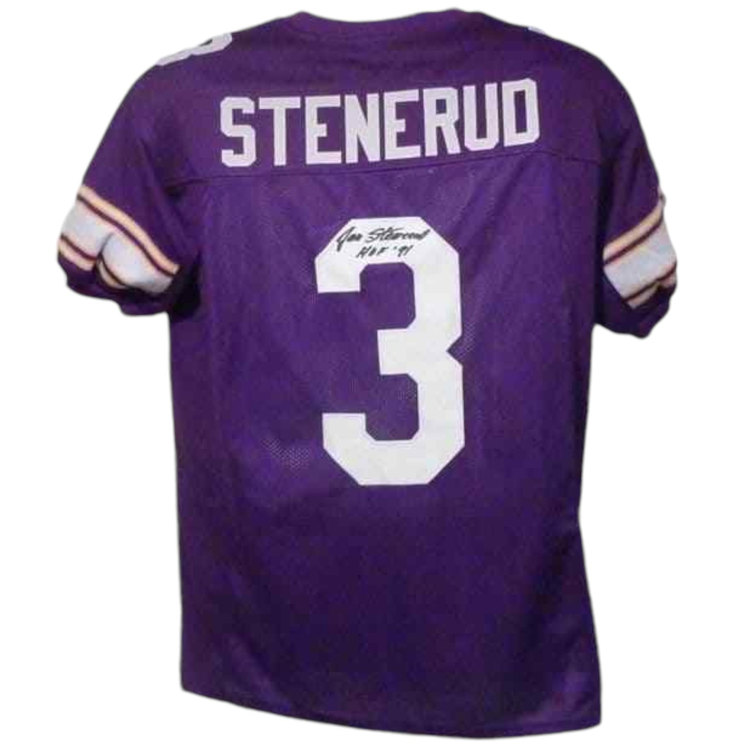 Jan Stenerud (Minnesota Vikings #3 HOF '91) autographed custom jersey w/ Leaf COA